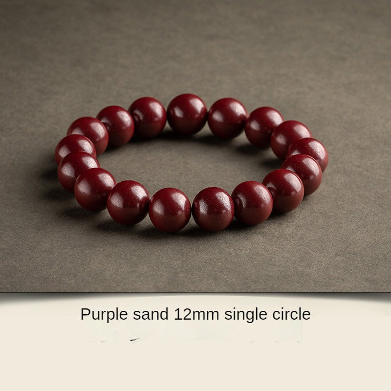 Natural Cinnabar Raw Ore Purple Gold Sand Bracelet