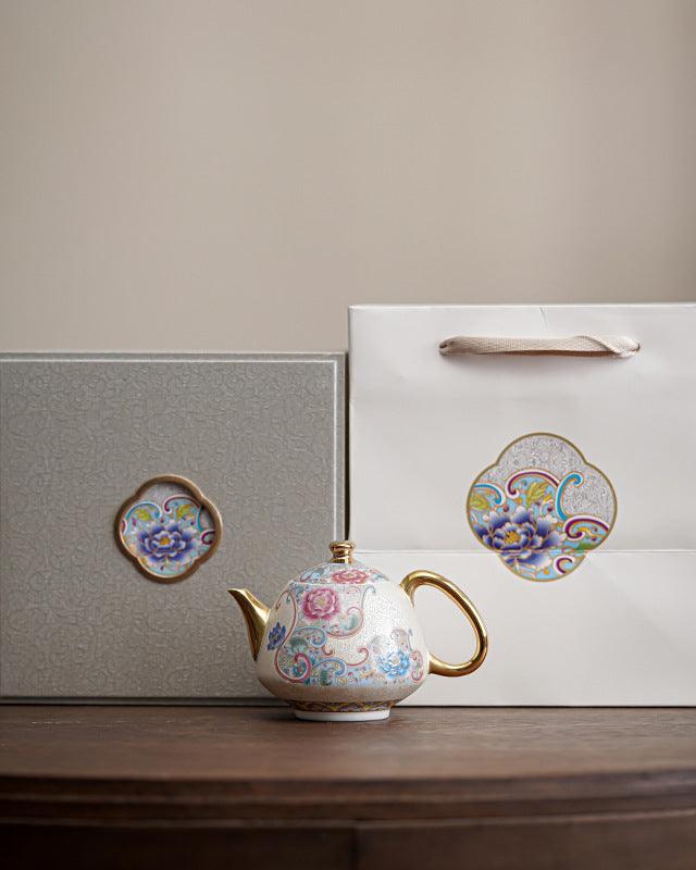 Handmade Silver Filigree Tea Pot Kungfu Tea Set - gloriouscollection