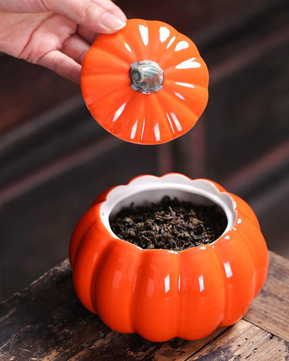Pumpkin Tea/Candies/Coffee Beans Ceramic Jar - gloriouscollection